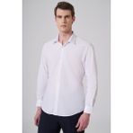 Morven Erkek Beyaz Basic Regular Fit Sert Yaka Gömlek - 3XL