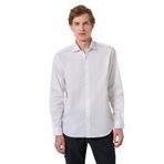 Morven Erkek Beyaz Pamuk Slim Fit İtalyan Yaka Gömlek