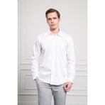 Morven Erkek Beyaz Pamuk Trend Slim Fit Dar Kesim Gömlek - XL