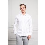Morven Erkek Beyaz Pamuk Trend Slim Fit Dar Kesim Gömlek
