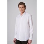 Morven Erkek Beyaz Pamuk Trend Slim Fit Italyan Yaka Gömlek - 2XL