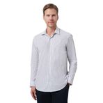 Morven Erkek Beyaz Pamuk Trend Slim Fit Sert Yaka Gömlek