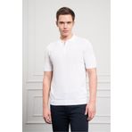 Morven Erkek Beyaz Trend Polo Yaka Dinamik Fit Rahat Kesim T-Shirt