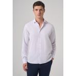 Morven Erkek Beyaz Trend Slim Fit Italyan Yaka Gömlek - XL