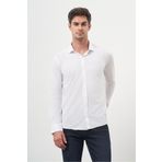 Morven Erkek Beyaz Trend Slim Fit İtalyan Yaka Gömlek