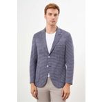 Morven Erkek Bordo Örme Slim Fit Torba Cep Mono Yaka Spor Ceket