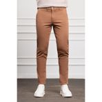 Morven Erkek Camel Slim Fit Dar Kesim Chino Pantolon