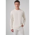 Morven Erkek Ekru Trend Bisiklet Yaka Rayon Sweatshirt