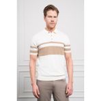 Morven Erkek Ekru Trend Dynamic Fit Rahat Kesim Polo Yaka T-Shirt - 2XL