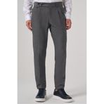 Morven Erkek Füme Poliviskon Trend Desenli Slim Fit Çift Pile Pantolon