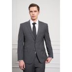 Morven Erkek Füme Trend Yünlü Dynamic Fit Mono Yaka Takım Elbise - 56 - 6 Drop