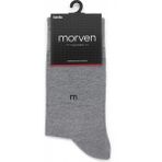 Morven Erkek Gri Bambu Düz Desen Soket Çorap - Standart
