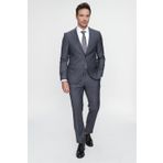 MORVEN Erkek Gri Basic Slim Fit Takım Elbise