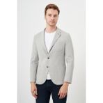 Morven Erkek Gri Örme Slim Fit Torba Cep Mono Yaka Spor Ceket - 46 - 6 Drop