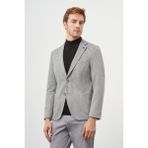 Morven Erkek Gri Örme Slim Fit Torba Cep Mono Yaka Spor Ceket - 56 - 6 Drop