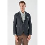 Morven Erkek Gri Örme Slim Fit Torba Cep Mono Yaka Spor Ceket
