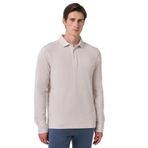 Morven Erkek Gri Pamuk Trend Ağaç Kabuğu Desen Dinamik Fit Polo Yaka Sweat-Shirt