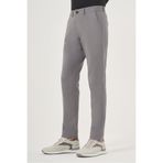 Morven Erkek Gri Yazlık Pamuk Yan Cep Slim Fit Chino Pantolon
