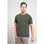 Morven Erkek Haki Basic Bisiklet Yaka Dynamic Fit Pamuk T-Shirt