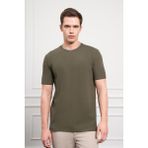 Morven Erkek Haki Trend Bisiklet Yaka Dinamik Fit T-Shirt - XL