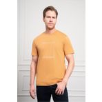 Morven Erkek Hardal Sarısı Trend Bisiklet Yaka Dinamik Fit Pamuk T-Shirt