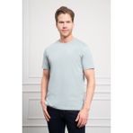 Morven Erkek Indigo Basic Bisiklet Yaka Dynamic Fit Pamuk T-Shirt - İndigo
