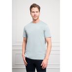 Morven Erkek İndigo Basic Bisiklet Yaka Dynamic Fit Pamuk T-Shirt