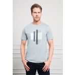 Morven Erkek İndigo Trend Bisiklet Yaka Dinamik Fit Pamuk T-Shirt