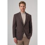 Morven Erkek Kahve Poliviskon Dokuma Desenli Dynamic Fit Mono Yaka Ceket - 6 Drop - 56