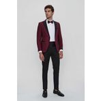 Morven Erkek Koyu Bordo Bolonya Ceremonia Damatlık Smokin