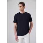 Morven Erkek Lacivert Basic Bisiklet Yaka Dynamic Fit Pamuk T-Shirt - 2XL