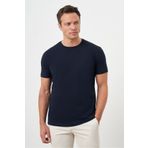 Morven Erkek Lacivert Basic Bisiklet Yaka Dynamic Fit Rahat Kesim T-Shirt