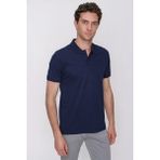 Morven Erkek Lacivert Basic Polo Yaka Dynamic Fit T-Shirt - 2XL