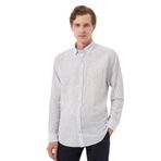 Morven Erkek Lacivert Keten Trend Dynamic Fit Britli Yaka Gömlek