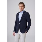 Morven Erkek Lacivert Polyester Trend Desenli Slim Fit Ceket