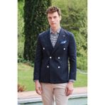 Morven Erkek Lacivert Senon Yünlü Kruvaze Slim Fit Ceket - 44 - 6 Drop