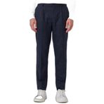 Morven Erkek Lacivert Yünlü Trend Desenli Slim Fit Pantolon