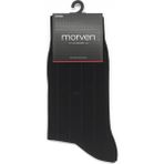 Morven Erkek Siyah Bambu Desenli Soket Çorap - Standart