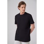 Morven Erkek Siyah Basic Bisiklet Yaka Dynamic Fit Pamuk T-Shirt - XL