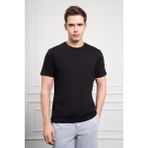 Morven Erkek Siyah Basic Bisiklet Yaka Dynamic Fit Pamuk T-Shirt