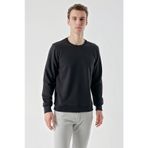 Morven Erkek Siyah Basic Bisiklet Yaka Sweat-shirt
