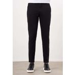 Morven Erkek Siyah Mevsimlik Pamuk Yan Cep Slim Fit Chino Pantolon