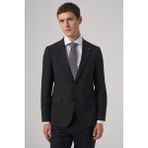 Morven Erkek Siyah Poliviskon Basic Slim Fit Sivri Yaka Takım Elbise - 6 Drop - 44