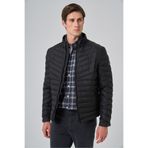 Morven Erkek Siyah Polyester Kısa Kapitone Mont