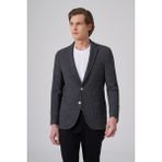 Morven Erkek Siyah Polyester Trend Desenli Slim Fit Ceket - 56 - 6 Drop