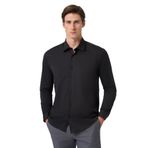 Morven Erkek Siyah Slim Fit Sert Yaka Gömlek