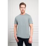 Morven Erkek Su Yeşili Trend Dinamik Fit Bisiklet Yaka T-Shirt