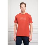 Morven Erkek Tarçın Trend Bisiklet Yaka Pamuk Dinamik Fit T-Shirt