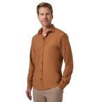 Morven Erkek Tarçın Trend Düz Slim Fit Tam İtalyan Yaka Gömlek