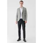 Morven Erkek Taş Örme Slim Fit Torba Cep Mono Yaka Spor Ceket - 46 - 6 Drop